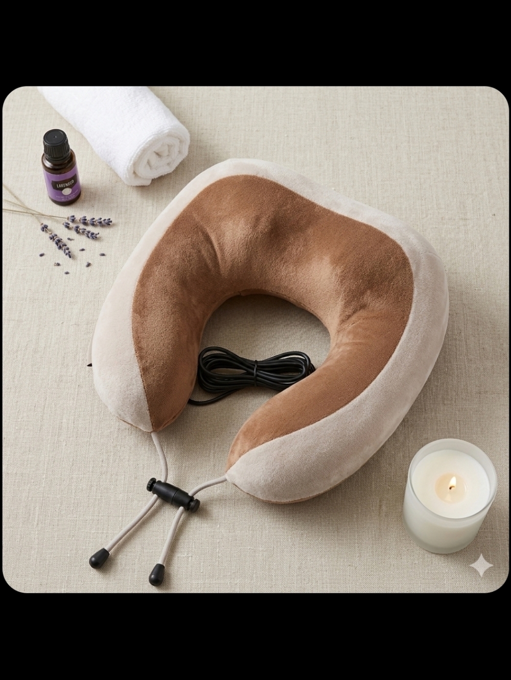 Title: Electric Heated Shiatsu Neck Massager & Travel Pillow